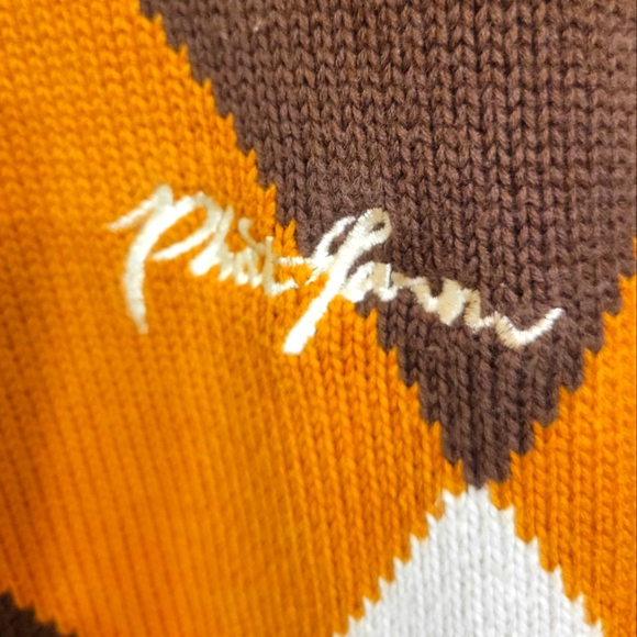 VINTAGE PHAT FARM OVERSIZED ARGYLE SWEATER Sz XL - Picture 3 of 8